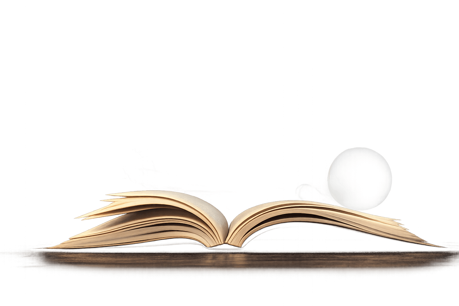 Open book with mystical atmosphere